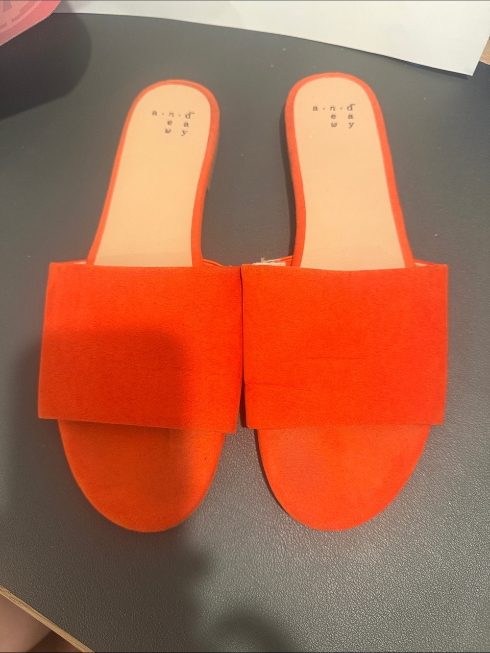 a new day Orange Slide Mules